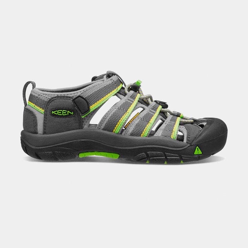 Keen Newport H2 Kids Sandals Grey/Green Sale (7562-LQBVX)